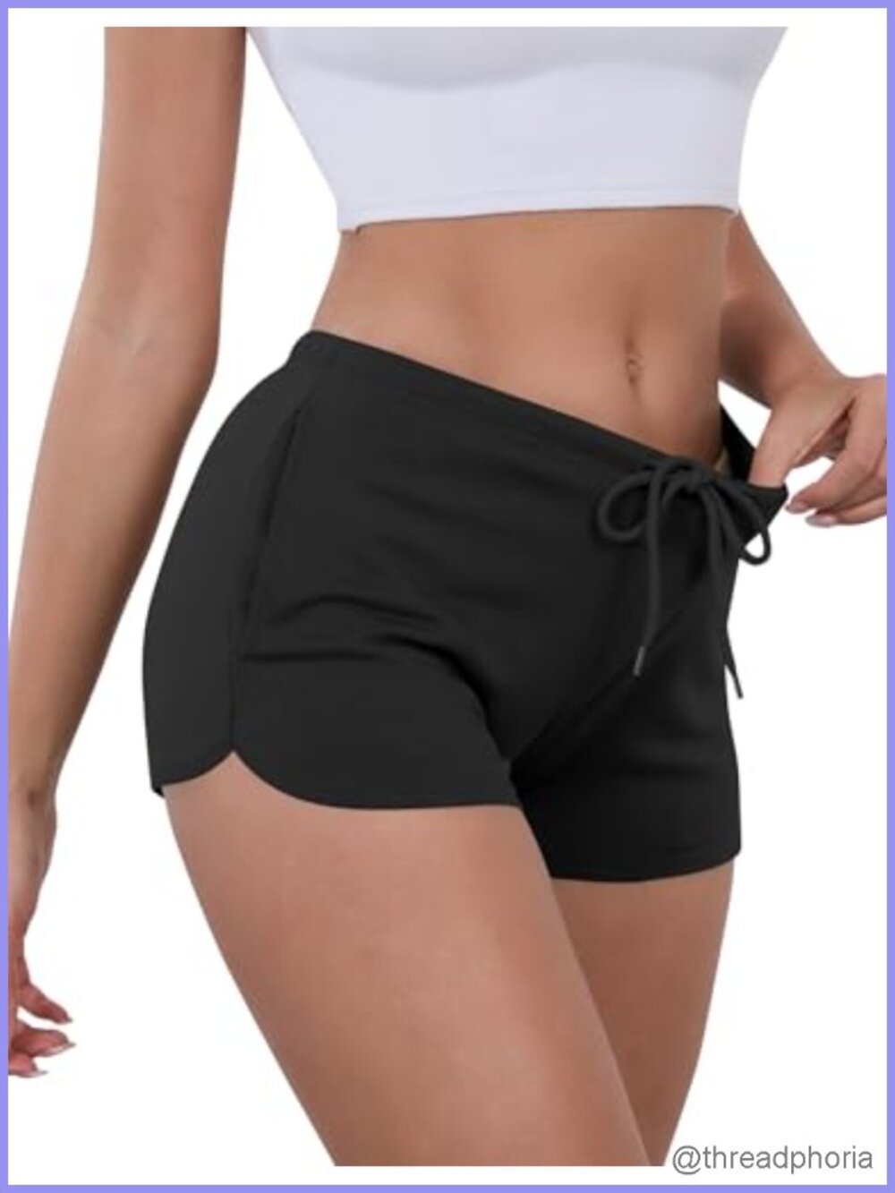 Women Sweat Shorts Comfy Dolphin Low Rise Drawstring Pockets Lounge Workout